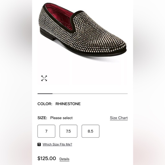 New without box Steve Madden Men's Caviar Rhinestone Slipper Loafer Size 7.5 - Picture 5 of 13